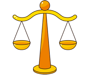The symbol of justice, a classical balance scale Game