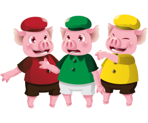 The three little pigs, three brothers pigs Game