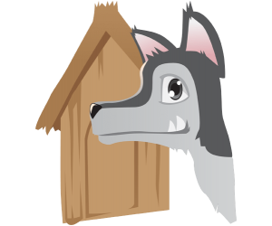 The wolf achieves to destroy the wooden house Game