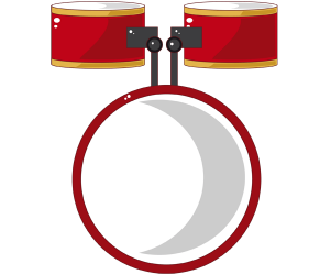 Three drums of a drum set Game