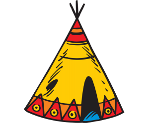 Tipi, typical conical tent of the American Indians Game