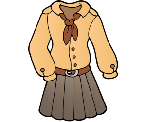 Uniform with shirt and skirt for scout girls Game