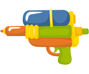 Water gun, a water toy Game