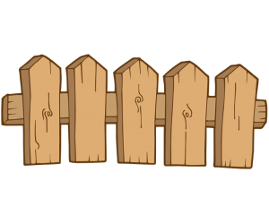 Wooden fence to close a garden Game