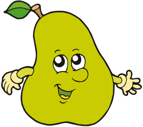 A green pear, fruit of the pear tree Game