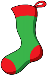 A sock-shaped bag for Christmas Game