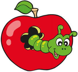Apple worm. Codling moth. Worm in an apple Game