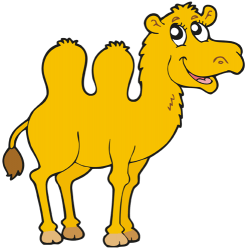 Camel, large mammal with two humps from Asia Game