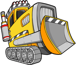 Crawler vehicle with a bulldozer blade Game