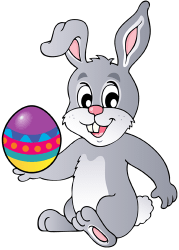 Easter bunny with a small Easter egg Game