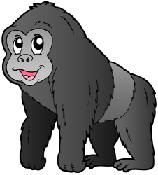 Gorilla, the largest living primate Game