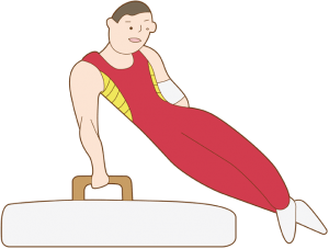 Gymnast in artistic gymnastics competition Game