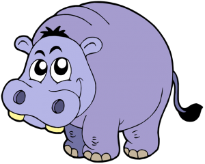 Hippo, semi-aquatic animal from rivers and lakes Game