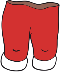 Santa Claus red and white trousers Game