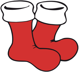 Santa Claus socks, red and white, of course Game