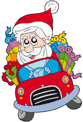 Santa drives a car with the Christmas's presents Game