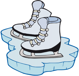 Skates for figure skating. Ice skates Game