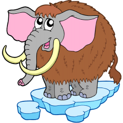 Woolly mammoth on a plate of ice Game