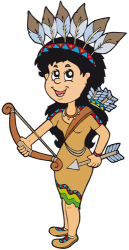 Young woman from an american indian tribe Game