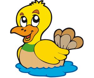 A duck swimming in a pond Game