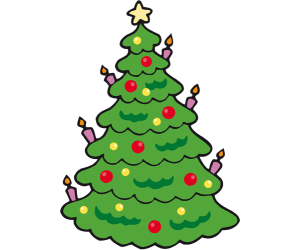 A fir tree with Christmas decorations Game