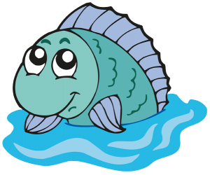 A fish with the head  out of the water Game