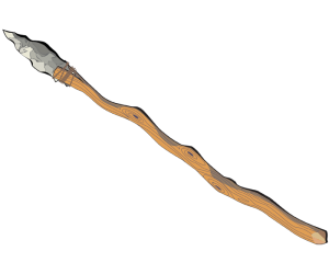A hunting spear, a prehistoric weapon Game