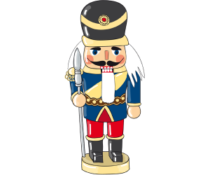 A nutcracker, a soldier with spear Game