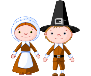 A Pilgrims family, the husband and the wife Game