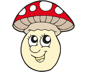 A poisonous mushroom, amanita muscaria Game