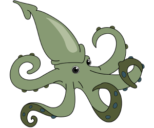 A squid, a carnivorous marine animal Game