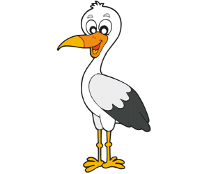 A stork, a migratory bird Game