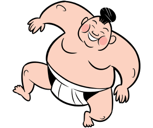A sumo wrestler, sports typical of Japan Game