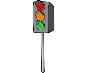 A traffic light, a traffic control signal Game