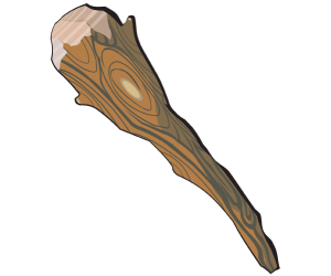A wooden club, a prehistoric weapon Game