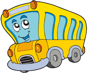 A yellow school bus on the road Game