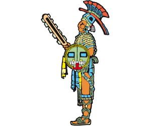 An inca soldier, warrior from the Inca Empire Game