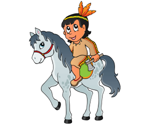 An indian warrior on horseback Game