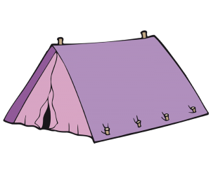 Canadian tent. Ridge tent. Pup tent Game