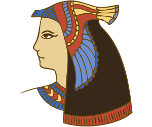 Egyptian goddess with a bird headdress Game