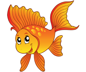 Goldfish, small golden carp, freshwater fish Game