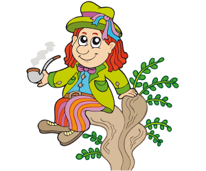 Leprechaun, an irish goblin with a smoking pipe Game