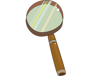 Magnifying glass, a research instrument Game
