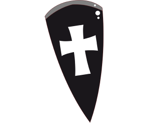 Medieval shield with the cross of St. George Game