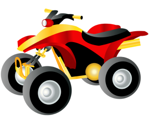Off-road quad. ATV. Four-wheel all-terrain vehicle Game