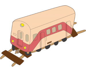 Passenger railcar, train wagon for passengers Game