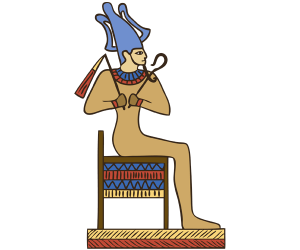 Pharaoh sitting on the throne Game