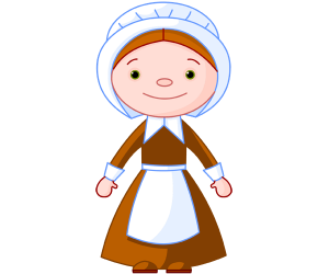 Pilgrim woman, european settler in USA Game