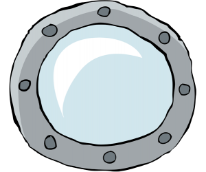 Porthole, a round window of the submarine Game