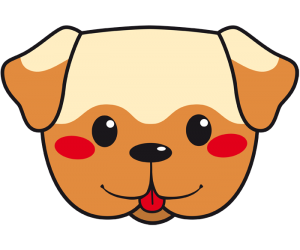 Puppy mask. Mask of little dog Game